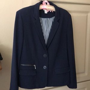 💰SOLD💰 Chico’s Navy Blazer with striped lining  Like New!
